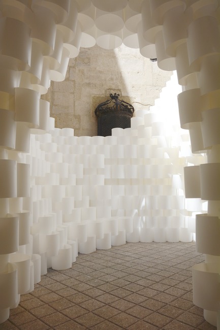 Press kit | 2711-01 - Press release | Paper Cloud - Studio 3A - Event + Exhibition - Cave like Interior Space - Photo credit: Studio 3A
