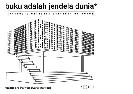 Dossier de presse | 2560-01 - Communiqué de presse | ‘Microlibrary Bima’: 2000-Ice-Cream-Bucket-Project - SHAU - Architecture institutionnelle - Binary code facade of Microlibrary Bima - Crédit photo : SHAU