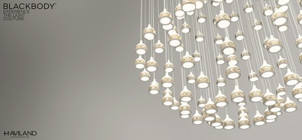 Press kit | 2176-04 - Press release | designjunction Sets the Bar for Ground-Breaking Installations and Collaborative Projects this September - designjunction - Event + Exhibition - DESIGNJUNCTION_LONDON_BLACKBODY_HELEN, LIGHT &amp; PORCELAIN_CHANDELIER - Photo credit: As Above