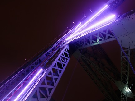 Dossier de presse | 1089-02 - Communiqué de presse | Illumination du pont Jacques-Cartier | Le pont le plus connecté au monde - Moment Factory - Design multimédia - Illumination interactive du pont Jacques-Cartier_Technologies LED - Crédit photo : Moment Factory