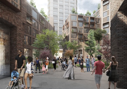 Dossier de presse | 2298-01 - Communiqué de presse | The Monroe Blocks, a Major Mixed-Use Development in the Heart of Downtown Detroit - Schmidt Hammer Lassen Architects - Design urbain - SHL_Detroit Monroe Blocks_Farmer Block - Crédit photo : Schmidt Hammer Lassen Architects