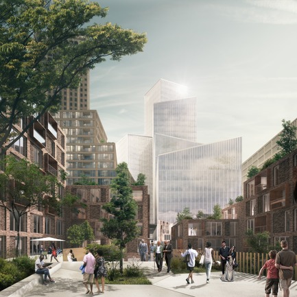 Dossier de presse | 2298-01 - Communiqué de presse | The Monroe Blocks, a Major Mixed-Use Development in the Heart of Downtown Detroit - Schmidt Hammer Lassen Architects - Design urbain - SHL_Detroit Monroe Blocks_Bates Garage - Crédit photo : Schmidt Hammer Lassen Architects