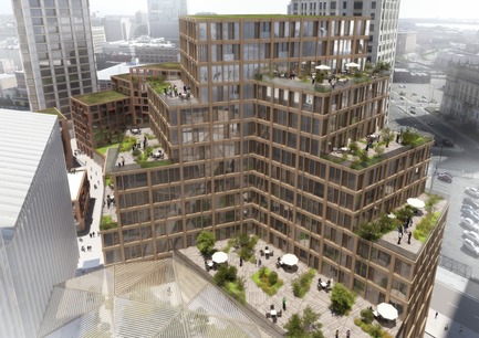 Dossier de presse | 2298-01 - Communiqué de presse | The Monroe Blocks, a Major Mixed-Use Development in the Heart of Downtown Detroit - Schmidt Hammer Lassen Architects - Design urbain - SHL_Detroit Monroe Blocks_Residential - Crédit photo : Schmidt Hammer Lassen Architects