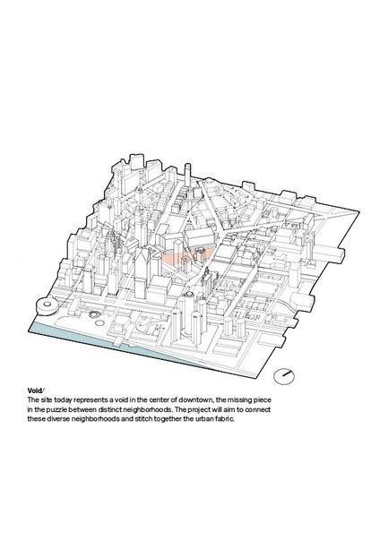 Dossier de presse | 2298-01 - Communiqué de presse | The Monroe Blocks, a Major Mixed-Use Development in the Heart of Downtown Detroit - Schmidt Hammer Lassen Architects - Design urbain - SHL_Detroit Monroe Blocks_Void - Crédit photo : Schmidt Hammer Lassen Architects