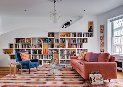 Dossier de presse | 2875-01 - Communiqué de presse | House for Booklovers and Cats - Barker Architecture Office - Design d’intérieur résidentiel - Crédit photo : Francis Dzikowski/OTTO