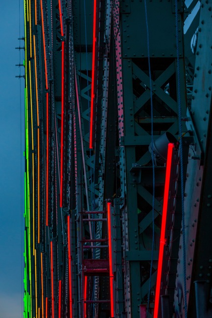 Dossier de presse | 1089-02 - Communiqué de presse | Illumination du pont Jacques-Cartier | Le pont le plus connecté au monde - Moment Factory - Design multimédia - Illumination interactive du pont Jacques-Cartier_Technologies LED - Crédit photo : La société des ponts Jacques-Cartier et Champlain Incorporée (PJCCI)