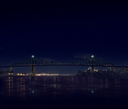 Dossier de presse | 1089-02 - Communiqué de presse | Illumination du pont Jacques-Cartier | Le pont le plus connecté au monde - Moment Factory - Design multimédia - Illumination interactive du pont Jacques-Cartier(Rendu)_Spectacle de l’heure_Intro<br>QUAND : À CHAQUE HEURE PILE, DÈS LA NUIT TOMBÉE<br>Le pont traduit les données montréalaises collectées tout au long de la journée en une série d'animations visuelles. Puisant dans une grande variété de sources de données, incluant la météo, le trafic, les nouvelles et les médias sociaux, chaque spectacle est mis à jour en temps réel et totalement unique. Un contenu évolutif qui fait du pontJacques-Cartier un baromètre de la vie montréalaise.<br>   - Crédit photo : Moment Factory