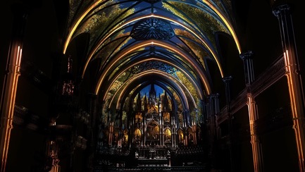 Press kit | 1089-03 - Press release | AURA Creates Awe-Inspiring Experience in the Heart of a Celebrated Historic Cathedral - Moment Factory - Multimedia Design - Aura_Process_Render_Storyboard - Photo credit: Moment Factory