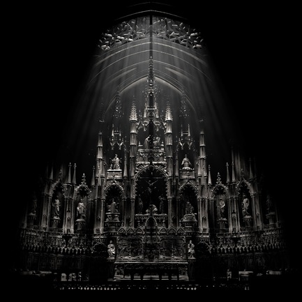 Press kit | 1089-03 - Press release | AURA Creates Awe-Inspiring Experience in the Heart of a Celebrated Historic Cathedral - Moment Factory - Multimedia Design - Aura_Process_Render_Storyboard - Photo credit: Moment Factory