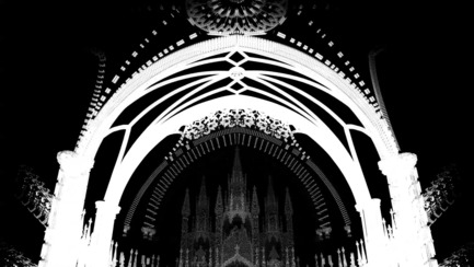 Press kit | 1089-03 - Press release | AURA Creates Awe-Inspiring Experience in the Heart of a Celebrated Historic Cathedral - Moment Factory - Multimedia Design - Aura_Process_Render_Storyboard - Photo credit: Moment Factory