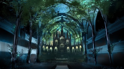 Press kit | 1089-03 - Press release | AURA Creates Awe-Inspiring Experience in the Heart of a Celebrated Historic Cathedral - Moment Factory - Multimedia Design - Aura_Process_Render_Storyboard - Photo credit: Moment Factory
