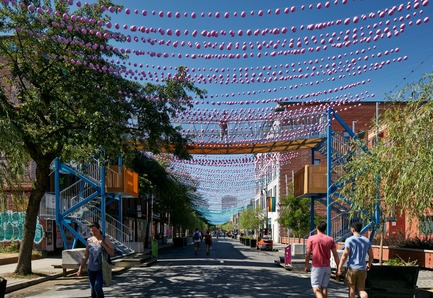 Press kit | 1102-03 - Press release | FunambOule - Architecturama - Urban Design - FunambOule, Montréal (Canada) - Photo credit: James Brittain Photography