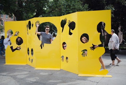 Press kit | 583-18 - Press release | KM3:A New Public Art Event in the Quartier des Spectacles - Quartier des spectacles Partnership - Event + Exhibition -   Human Playground - Milan Gervais et Hubert Lafore - Side Walk  - Photo credit: Cindy Boyce