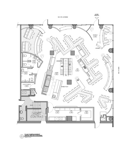 Dossier de presse | 760-15 - Communiqué de presse | Nuits exubérantes au pays du matin calme - Jean de Lessard, Designers Créatifs - Design d’intérieur commercial - Plan - Crédit photo : JEAN DE LESSARD - DESIGNERS CRÉATIFS