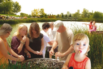 Dossier de presse | 2647-02 - Communiqué de presse | Concours international d’idéesRêvons nos rivières : trois lauréats au concours pour quatre rivières - Ville de Québec - Design urbain -  Deuxième prix -&nbsp;River Food Festival - St. Charles River - Crédit photo : L’équipe WHITE Arkitekter