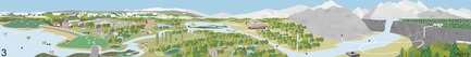 Dossier de presse | 2647-02 - Communiqué de presse | Concours international d’idéesRêvons nos rivières : trois lauréats au concours pour quatre rivières - Ville de Québec - Design urbain -  Troisième prix -&nbsp;Secteur du parc de la Chute-Montmorency - Crédit photo :  L’équipe JOO HYUNG OH