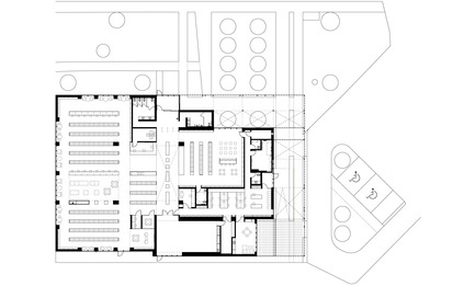 Press kit | 1070-01 - Press release | The Mississauga Public Library Project - RDH Architects - Institutional Architecture - Building Floor Plan of Lorne Park Library - Photo credit: RDH