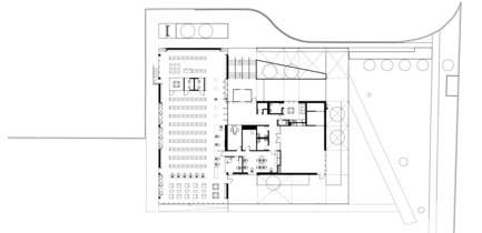 Press kit | 1070-01 - Press release | The Mississauga Public Library Project - RDH Architects - Institutional Architecture - Building Section and Floor Plan of Port Credit Library - Photo credit: RDH