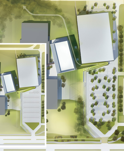 Dossier de presse | 2206-02 - Communiqué de presse | Complexe sportif Saint-Laurent - Saucier + Perrotte Architectes/HCMA - Architecture institutionnelle - Plan - Crédit photo :  Saucier+Perrotte Architectes