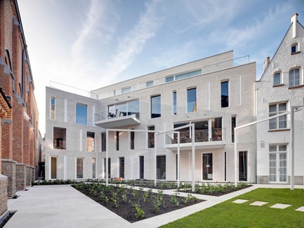 Press kit | 2779-01 - Press release | Lorette Convent - Apartments Drabstraat - dmvA - Urban Design -  Courtyard Lorette Convent and apartments DRBSTR / Lorette - Photo credit: Bart Gosselin