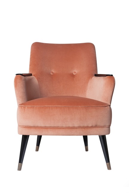 Dossier de presse | 3068-01 - Communiqué de presse | Retro Aesthetic of the Swinging 60s - Leyla Uluhanli Interiors - Produit - Porter Chair, Leyla Uluhanli Collection - Crédit photo : Leyla Uluhanli Interiors
