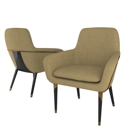 Dossier de presse | 3068-01 - Communiqué de presse | Retro Aesthetic of the Swinging 60s - Leyla Uluhanli Interiors - Produit - Riley Chair, Leyla Uluhanli Collection - Crédit photo : Leyla Uluhanli Interiors