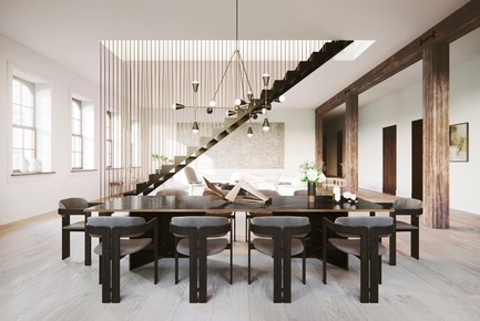Dossier de presse | 3127-01 - Communiqué de presse | NYC Loft - DJDS - Dorothee Junkin Design Studio - Design d’intérieur résidentiel - NYC Loft, Dining Area - Crédit photo : DJDS - Dorothee Junkin Design Studio