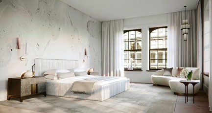 Dossier de presse | 3127-01 - Communiqué de presse | NYC Loft - DJDS - Dorothee Junkin Design Studio - Design d’intérieur résidentiel - NYC Loft, Master Suite - Bedroom - Crédit photo : DJDS - Dorothee Junkin Design Studio