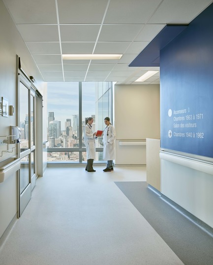 Press kit | 1387-03 - Press release | The New CHUM, Largest Healthcare Construction Project in North America, Opens its Doors - CannonDesign + NEUF architect(e)s - Institutional Architecture - Clinical circulation - Photo credit: Patsy McEnroe