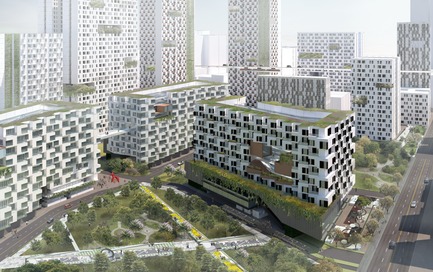 Dossier de presse | 2560-02 - Communiqué de presse | A 58 km2 Visionary Master Plan, Jakarta Jaya: the Green Manhattan, Wins a WAFX Prize - SHAU - Design urbain -         Integrated high quality affordable housing - Crédit photo : @shauarchitects