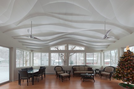 Dossier de presse | 3072-01 - Communiqué de presse | Arrivée de la lumière - Flynn Architecture & Design - Design d’éclairage -   Vue&nbsp;à l'est, la lumière d'hiver<br>   - Crédit photo : Matt Flynn