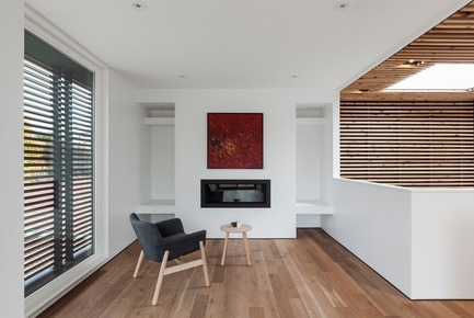 Dossier de presse | 3057-01 - Communiqué de presse | Flipped House - Atelier RZLBD - Architecture résidentielle - Flipped House, Family room - Crédit photo : Borxu