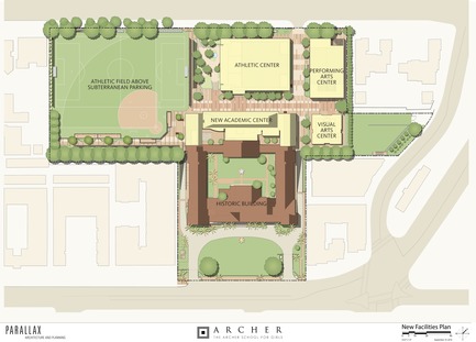Dossier de presse | 2757-05 - Communiqué de presse | Parallax Architects and The Archer School for Girls Unveil "Archer Forward," a 21stCentury Campus Master Planwith an Historic Mission - Parallax Architects - Architecture institutionnelle -  The Archer School for Girls Campus Master Plan. - Crédit photo :  Parallax Architects 