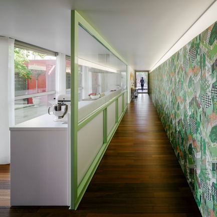 Dossier de presse | 2926-01 - Communiqué de presse | Maison GOM - (ma!ca) architecture - Architecture résidentielle - perspective verte&nbsp; - Crédit photo : Julien Kerdraon
