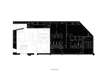 Dossier de presse | 3137-01 - Communiqué de presse | Prinzi - Cotignola, Staricco, Tobler - Architecture commerciale - Cotignola, Staricco, Tobler. Prinzi&nbsp;Bureaux.&nbsp;Plan du rez-de-chaussée<br> - Crédit photo : Cotignola, Staricco, Tobler