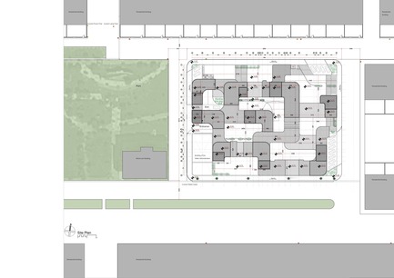 Press kit | 3042-01 - Press release | Tehran Educational Complex for Students with Special Needs - Arezou Zaredar - Competition - Tehran Educational Complex for Students with Special Needs -&nbsp;Site Plan - Photo credit: Arezou Zaredar