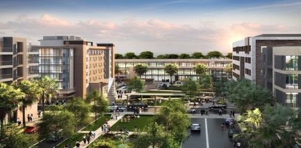 Dossier de presse | 3155-01 - Communiqué de presse | InfoTech Office Building at Celebration Pointe - CUPKOVIC architecture, llc - Architecture commerciale -  Tech-Park at Celebration Pointe, flanked by&nbsp;InfoTech, office building 5001&nbsp;and Hotel Indigo  - Crédit photo : PMB Design Studio