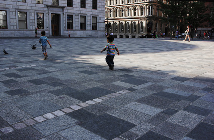 Press kit | 602-12 - Press release | A story set in stoneRedevelopment of Place d’Armes - Groupe IBI-CHBA (Lemay) et Direction des grands parcs et du verdissement, Ville de Montréal - Urban Design - Photo credit: Isabelle Messier-Moreau