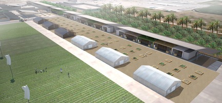 Press kit | 3202-01 - Press release | Coachella Valley High School Agriculture + Natural Resources Academy - PJHM Architects - Institutional Architecture - CVHS Agriculture + Natural Resources - Site Aerial - Photo credit: PJHM Architects