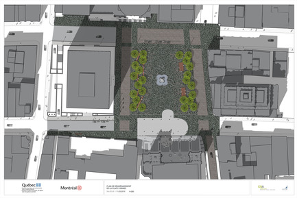 Press kit | 602-12 - Press release | A story set in stoneRedevelopment of Place d’Armes - Groupe IBI-CHBA (Lemay) et Direction des grands parcs et du verdissement, Ville de Montréal - Urban Design - Photo credit: GroupeIBI-CHBA