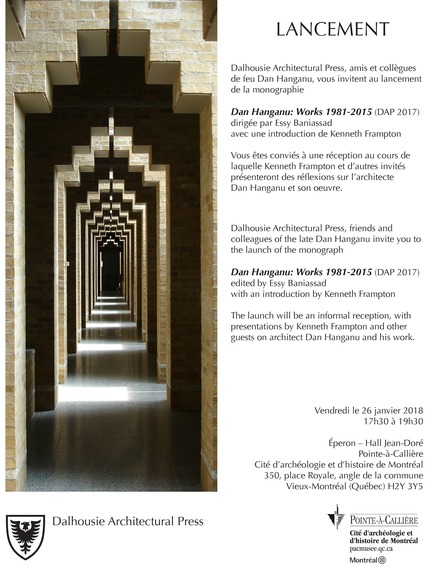 Dossier de presse | 612-12 - Communiqué de presse | Les membres de l’équipe de Dan Hanganu Architectes se joignent à EVOQ Architecture - EVOQ Architecture - Architecture commerciale - Invitation au lancement de la monographie Dan Hanganu: Works 1981-2015 - Crédit photo : EVOQ