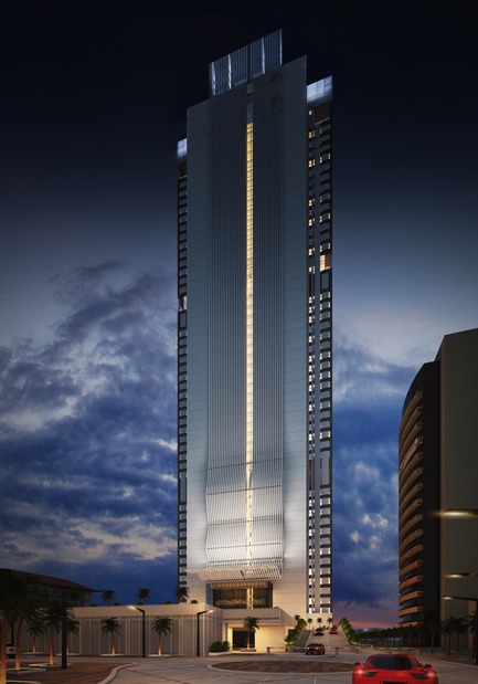 Press kit | 2318-01 - Press release | 1/JBR: Minimalist Opulence - EDGE - Residential Architecture - 1/JBR Street view <br> - Photo credit: EDGE | www.edgedesign.ae