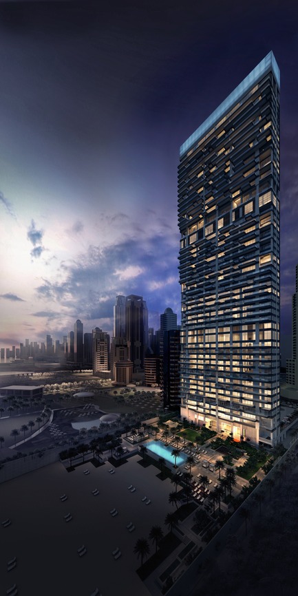 Press kit | 2318-01 - Press release | 1/JBR: Minimalist Opulence - EDGE - Residential Architecture -  1/JBR Beach Site View <br> - Photo credit: EDGE | www.edgedesign.ae