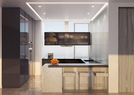 Press kit | 2318-01 - Press release | 1/JBR: Minimalist Opulence - EDGE - Residential Architecture - 1/JBR Kitchen<br> - Photo credit: EDGE | www.edgedesign.ae