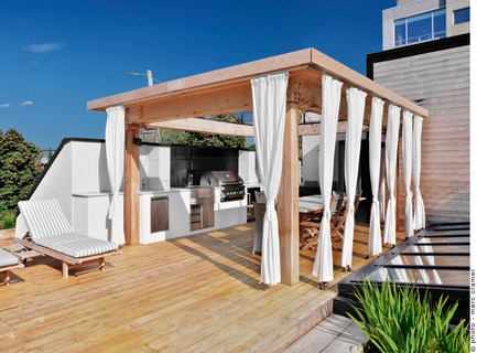 Press kit | 1054-01 - Press release | White canvas on a green roof - Martine Brisson designer d'intérieur - Residential Interior Design - Photo credit: Marc Cramer 