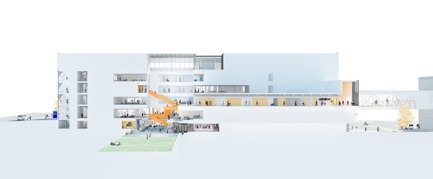 Dossier de presse | 2681-02 - Communiqué de presse | Sheridan College Hazel McCallion Campus Phase 2 - Moriyama & Teshima │ Montgomery Sisam, Architects in Joint Venture - Architecture institutionnelle - Section - Crédit photo : Montgomery Sisam Architects Inc.