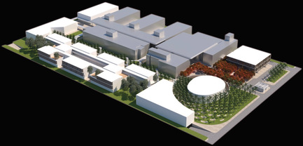 Dossier de presse | 1204-07 - Communiqué de presse | Pei Cobb Freed & Partners Unveils Transformative Design for IESB Brasilia - Pei Cobb Freed & Partners - Architecture institutionnelle - Aerial view with new public and administrative buildings at right<br><br> - Crédit photo : Pei Cobb Freed &amp; Partners