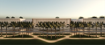 Dossier de presse | 1204-07 - Communiqué de presse | Pei Cobb Freed & Partners Unveils Transformative Design for IESB Brasilia - Pei Cobb Freed & Partners - Architecture institutionnelle - Linear allée with classroom buildings beyond - Crédit photo : Pei Cobb Freed &amp; Partners