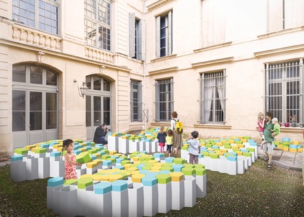 Dossier de presse | 982-40 - Communiqué de presse | Festival des Architectures Vives 2018 - Association Champ Libre - Festival des Architectures Vives (FAV) - Évènement + Exposition - Jeu de Formes, Forme de Jeux - Crédit photo :  (hexa)gones -&nbsp; Anaïs Cornu, Logan Rainon et&nbsp;Mylène Serra&nbsp;<br><br> 