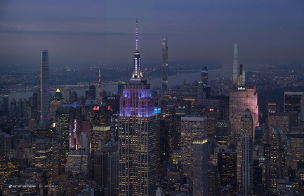 Press kit | 3158-01 - Press release | 265 West 45th Street - RB Systems - Commercial Architecture - Night view<br> - Photo credit: RB Systems<br>